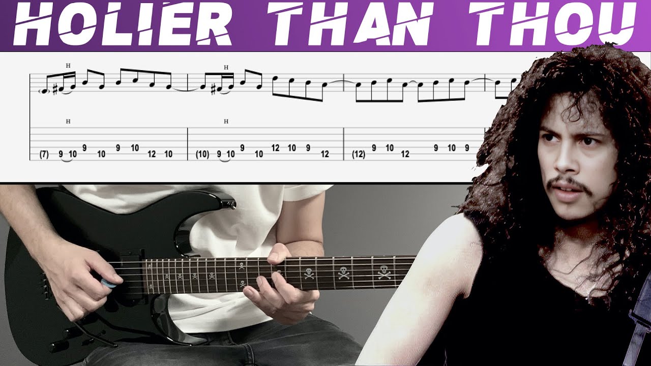 METALLICA - HOLIER THAN THOU (Guitar cover with TAB | Lesson)