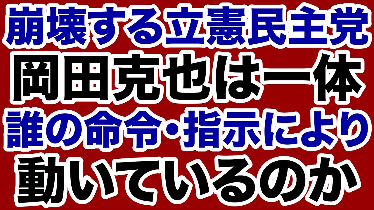 【立憲民主党】岡田克也は誰の命令・指示で動いているのか【デイリーWiLL】