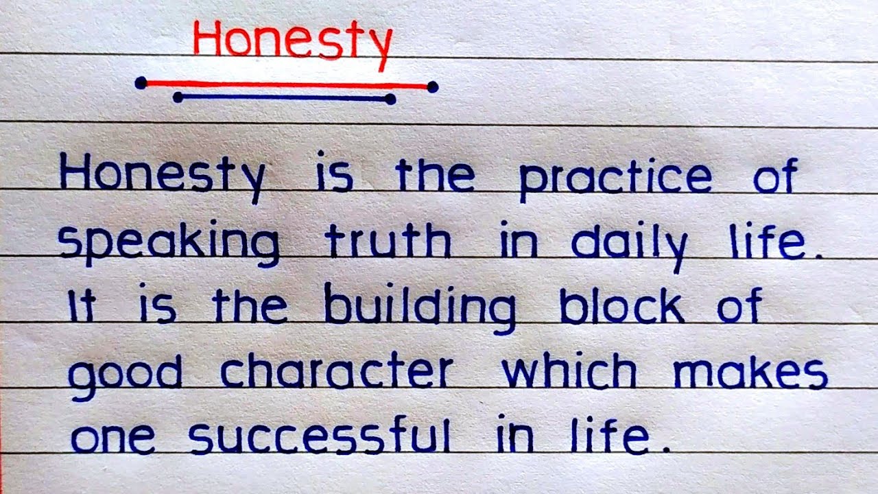 Short Paragraph on Honesty | Short Essay on Honesty | Honesty Essay in English