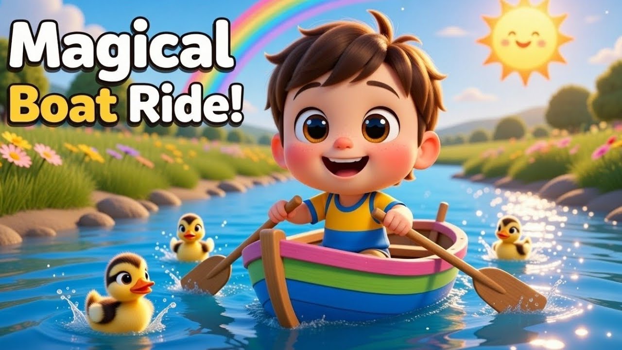 Row Row Row Your Boat | Nursery Rhymes for Kids 🚣‍♂️ #kidslearning #kidsvideo #nurseryrhymes #rhymes