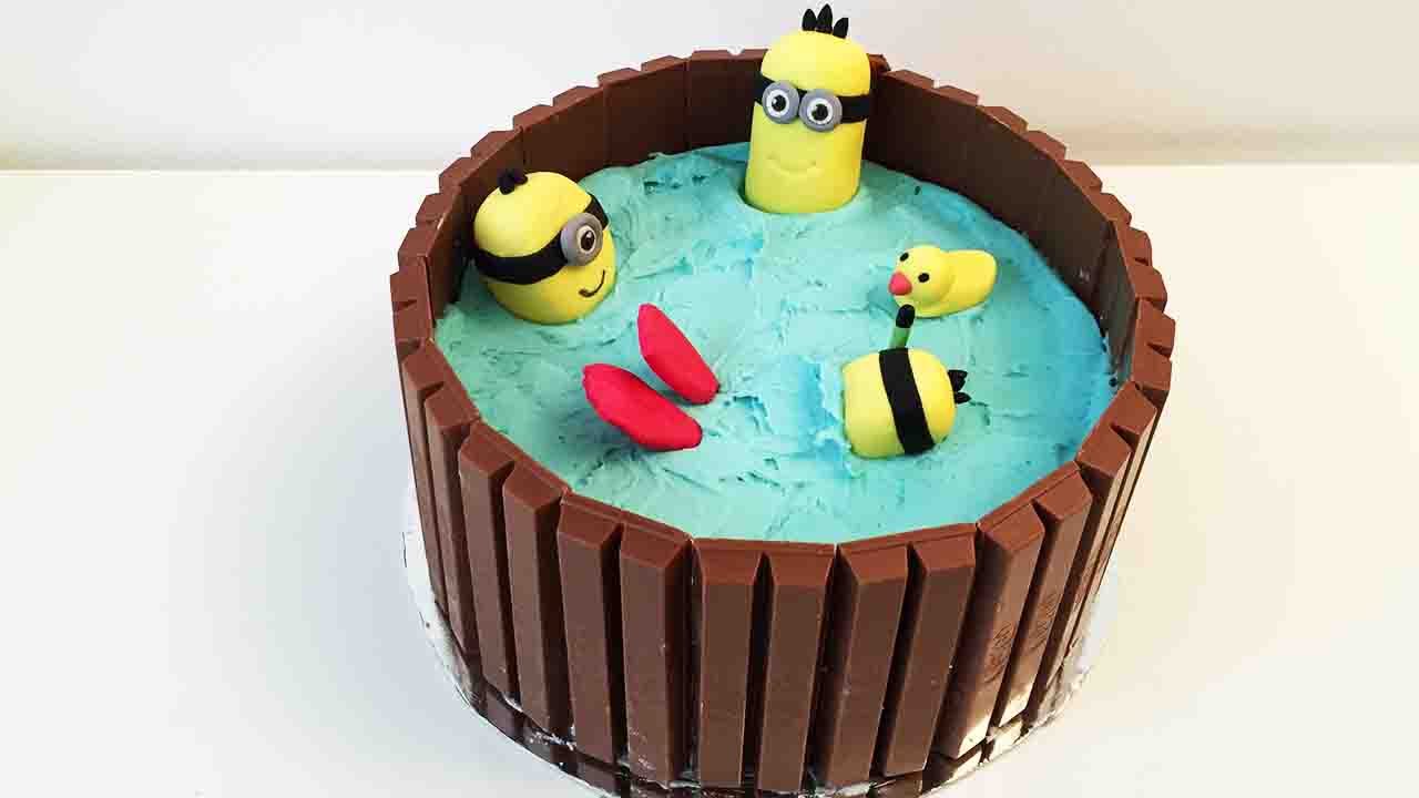 Hot Tub Minion Kit-Kat Cake - Cheeky Crumbs