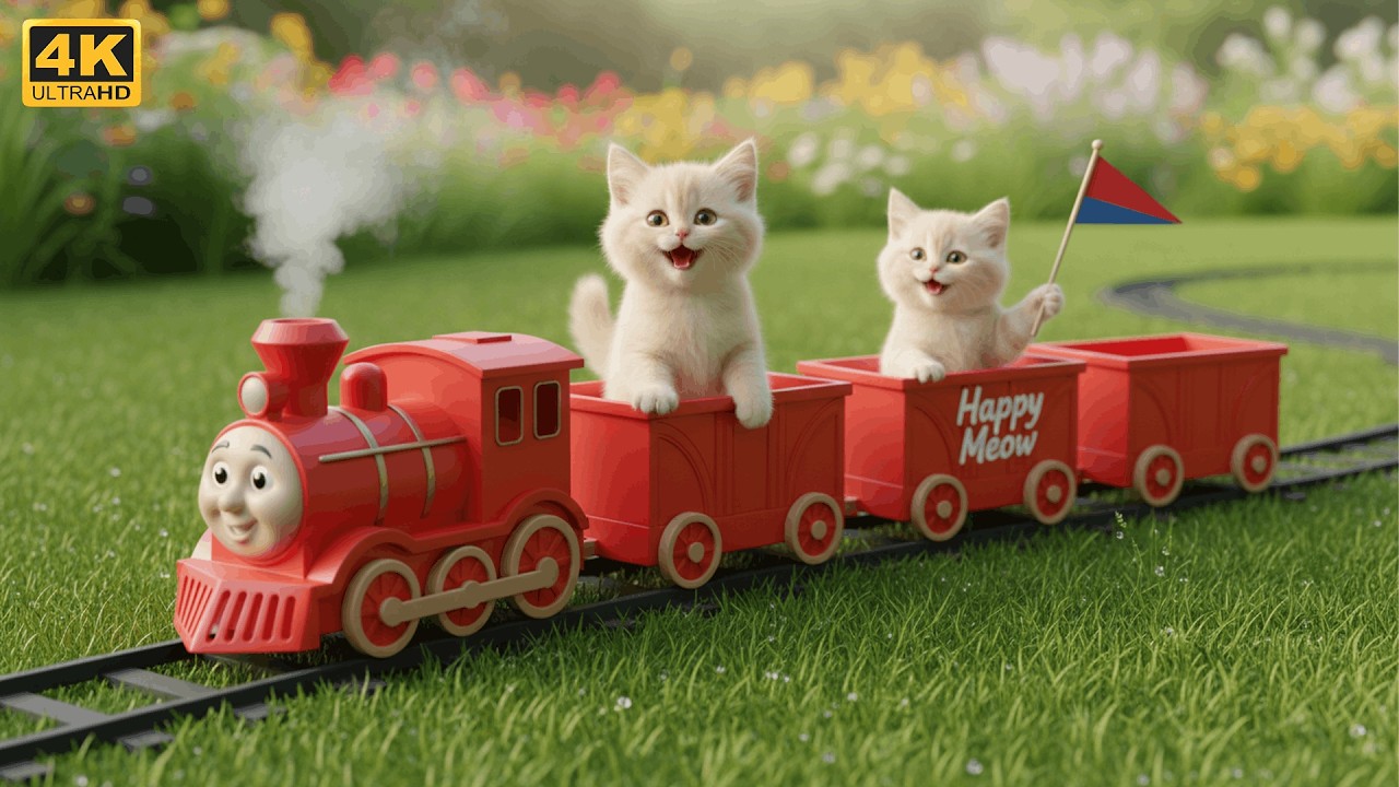 Mama Cat’s Emotional Journey to Buy Her kitten’s Dream Toy  Train🚂