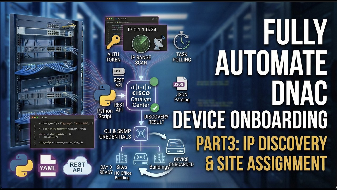 Автоматизация DNAC: Часть 3 | Обнаружение и добавление устройств на сайты #cisco #ciscodnac #cata...
