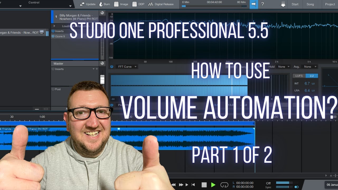 Studio One Professional V5.5 - New Feature - Volume AUTOMATION in the Project Page - How to use it??