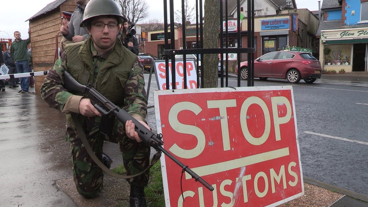 Brexit defiance on show at West Belfast protest