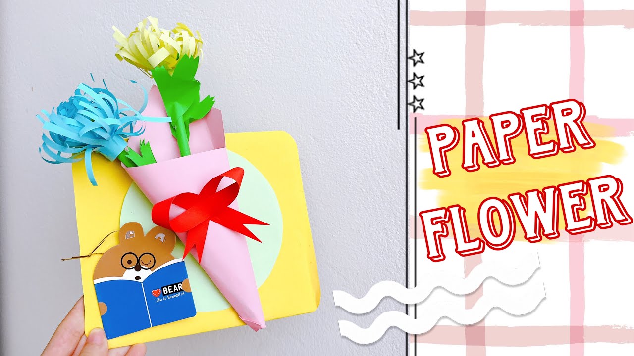 Làm hoa và thiệp tặng quà đơn giản mà đẹp từ giấy a4| DIY Paper Flowers || DIY Channel #255
