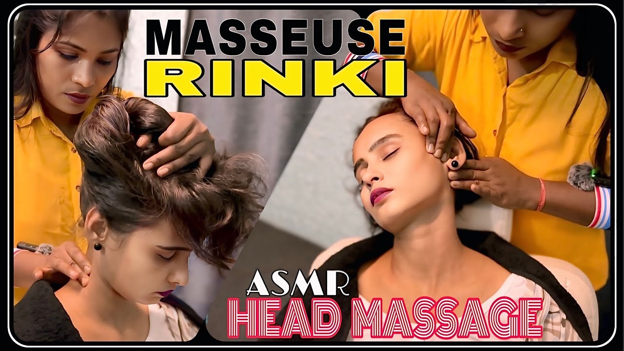 ASMR GREAT HEAD MASSAGE FOR DEEP SLEEP TO MANI BY INDIAN MASSEUES RINKI | No Talking