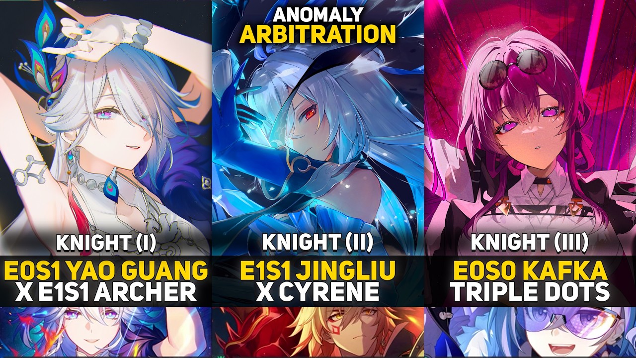Knight 1-3 | E0 Yao Guang & E1 Jingliu x Cyrene & E0 Kafka | Anomaly Arbitration | Honkai Star Rail