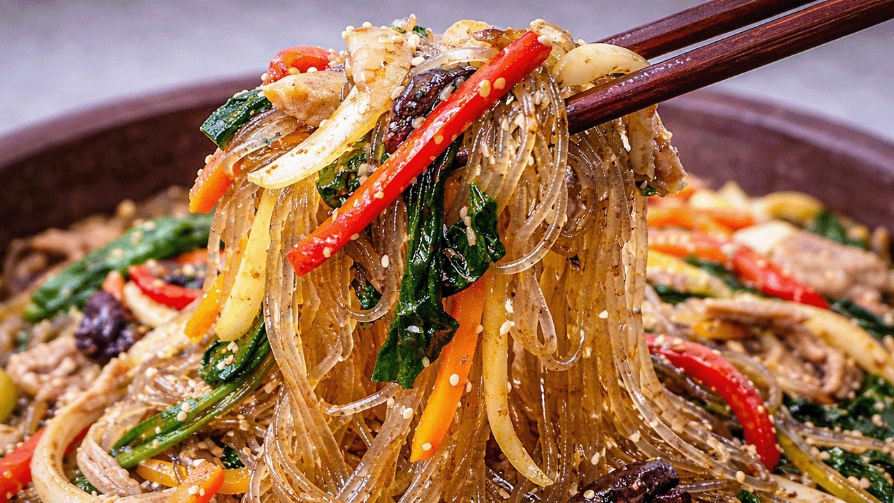 💚비싼 시금치대신 잡채에 ‘이것’ 넣어 너무 맛있어요 불지않는 잡채!