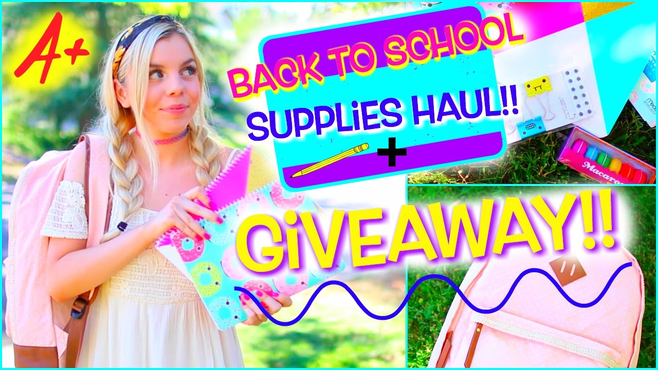 Back to School Supplies Haul 2016 + GIVEAWAY!!
