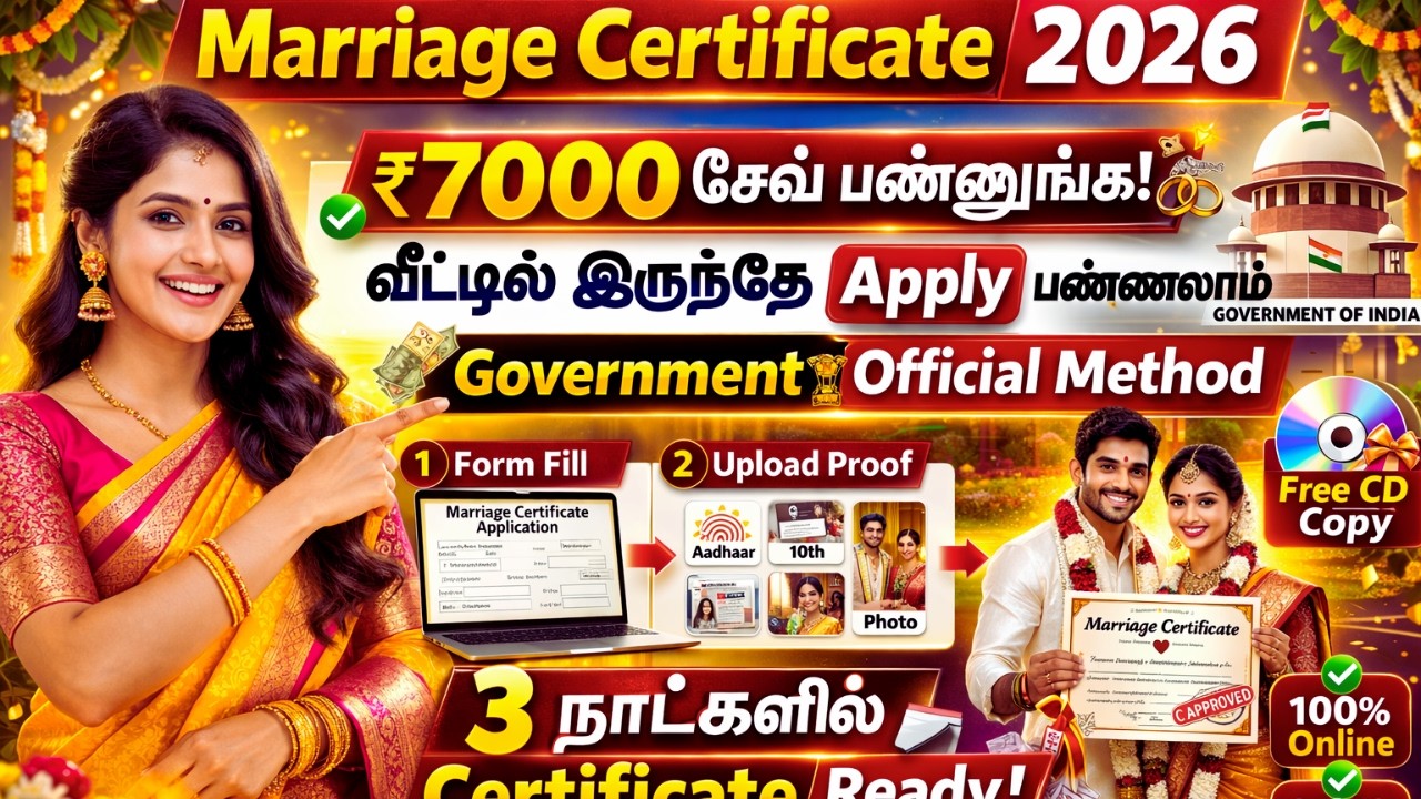 How to apply marriage certificate  tamil 2026 @thanthitv
