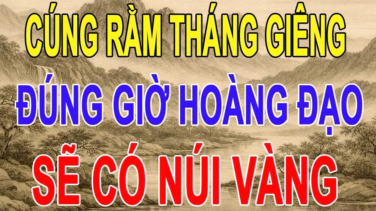 GIỜ HOÀNG ĐẠO RẰM THÁNG RIÊNG: CÚNG ĐÚNG, CÓ NÚI VÀNG
