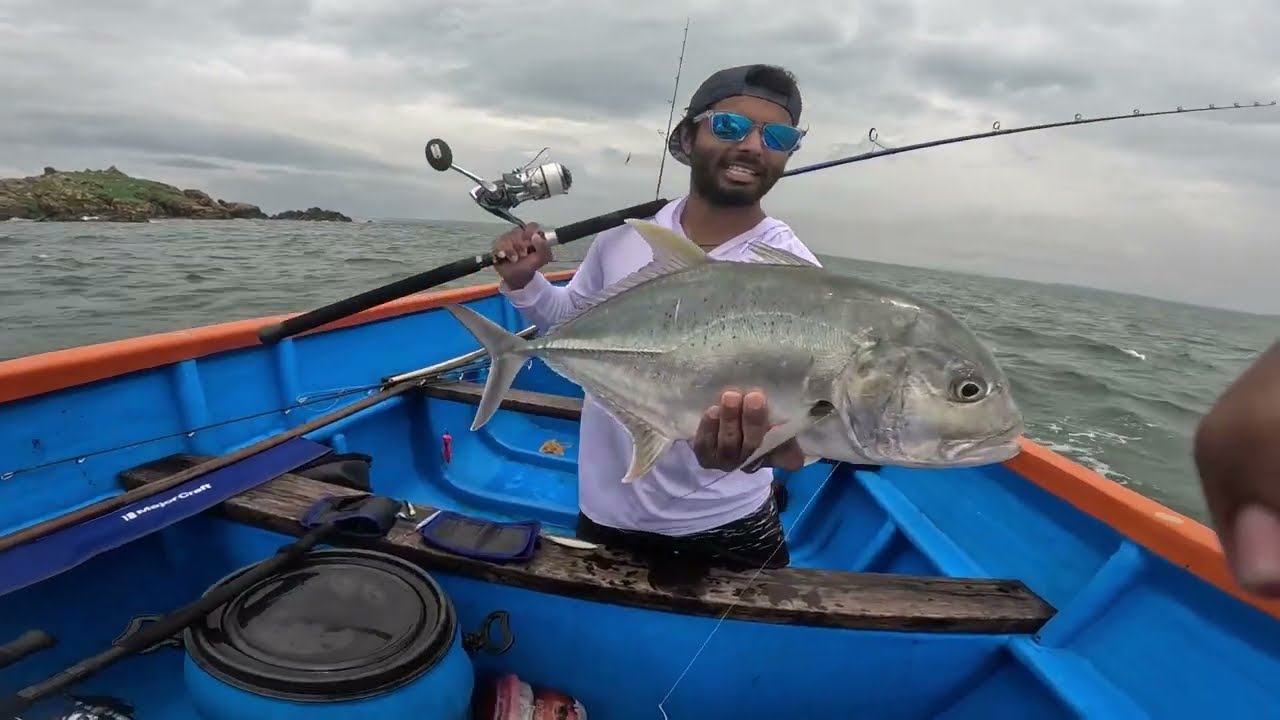 GT fishing in heavy rain