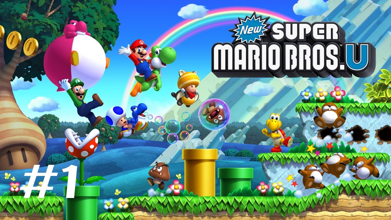 New Super Mario Bros U - World 1 - Acorn Plains 100% Speed Run