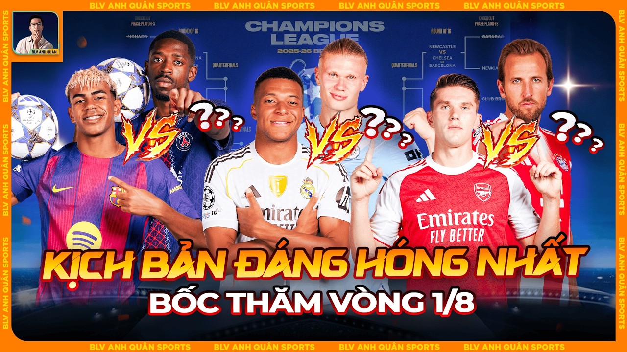 NHỮNG KỊCH BẢN ĐÁNG CHỜ ĐỢI NHẤT - BỐC THĂM VÒNG 1/8 CHAMPIONS LEAGUE