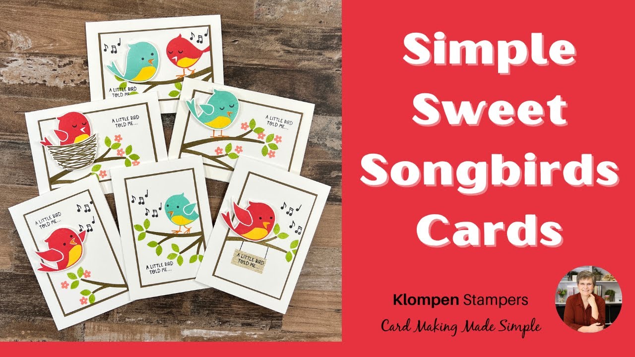 Handmade Note Card Ideas: Sweet Songbirds To Make Cute Greeting Cards