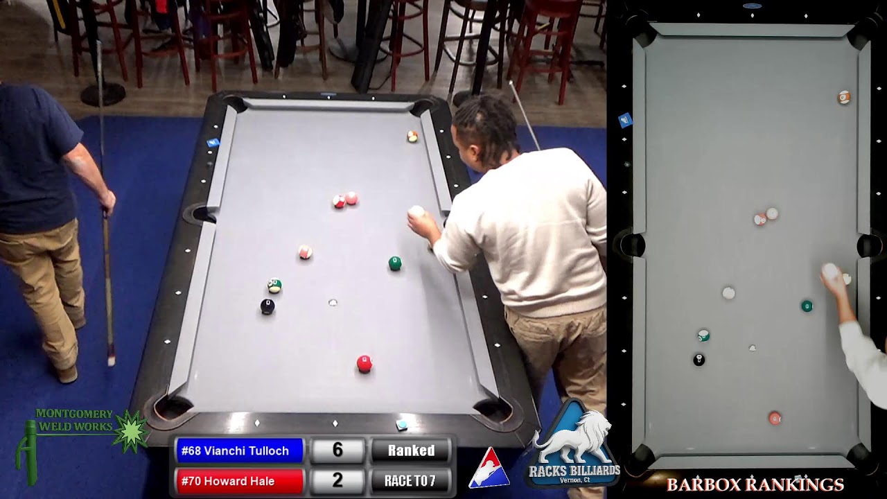 RANK MATCH 68 Vianchi Tulloch vs 70 Howard Hale rqace to 7