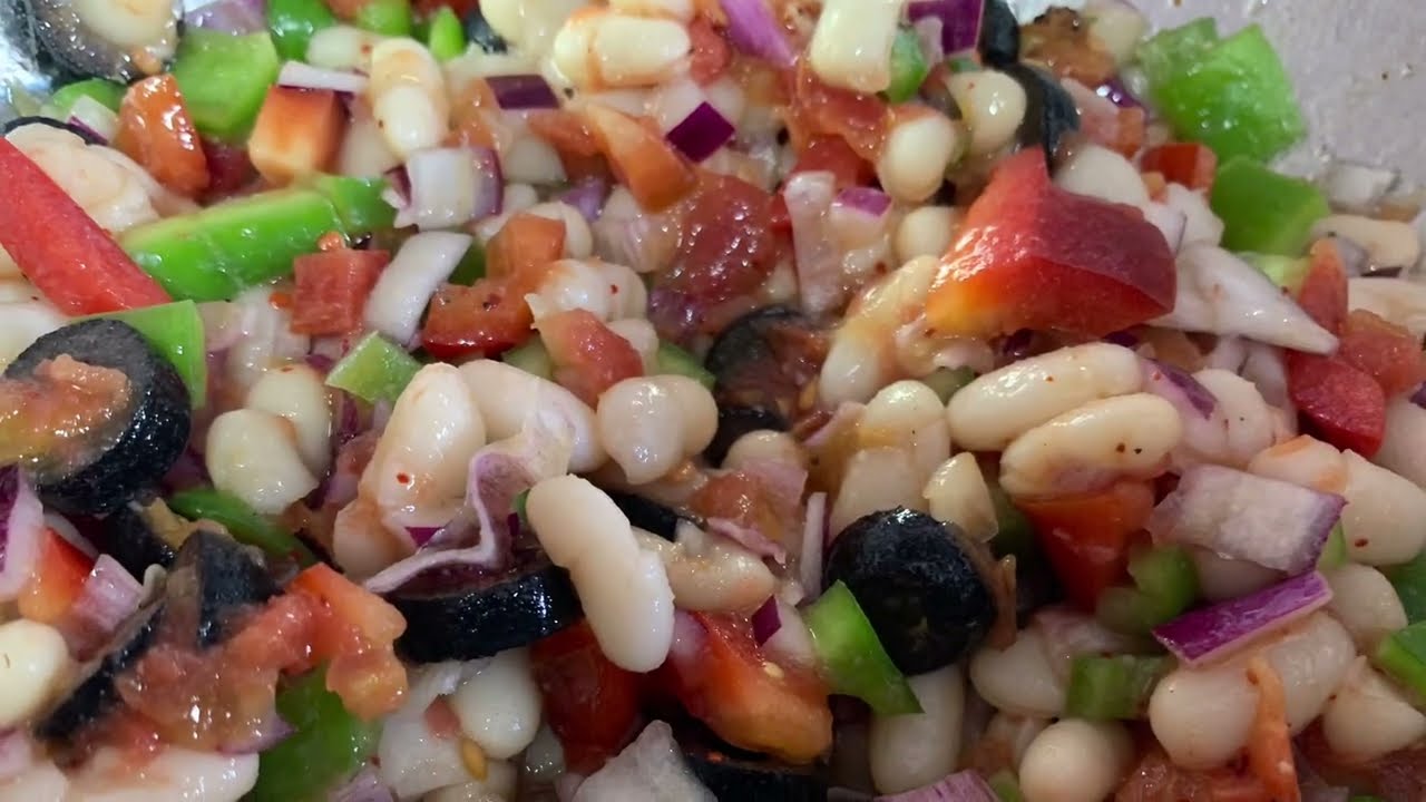 Ensalada fresca de alubias en vinagreta
