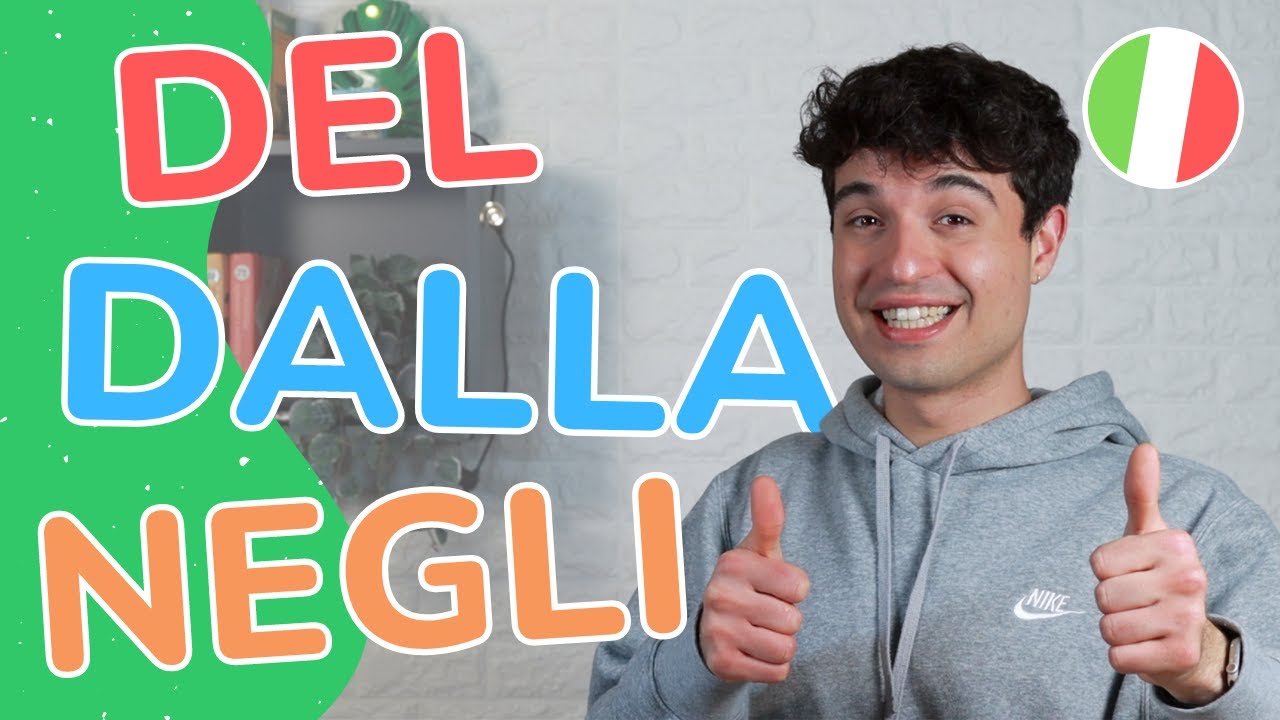 PREPOSIZIONI ARTICOLATE (del, nella, dagli...) in Italiano + esempi pratici (ita audio with subs)