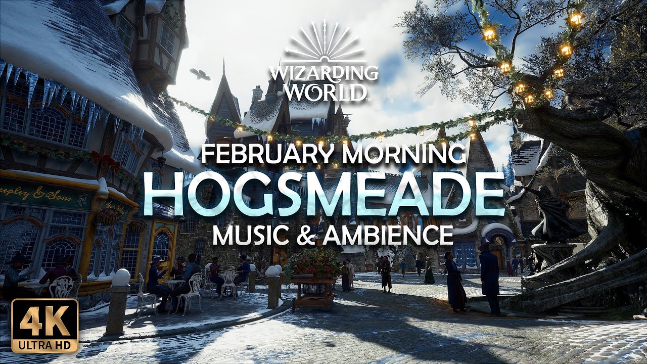 Harry Potter | ⛄ Cozy February Morning in Hogsmeade, Calm Music & Ambience in the Village