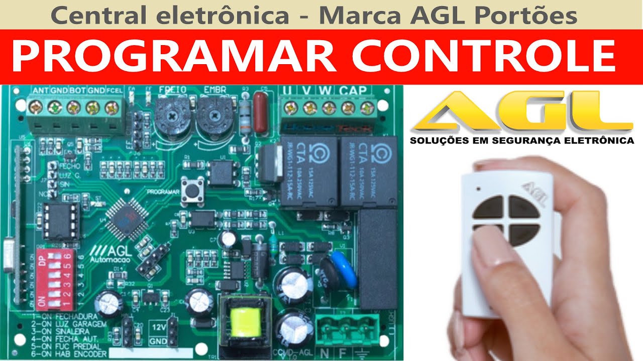Central AGL - Como programar Controle do portão