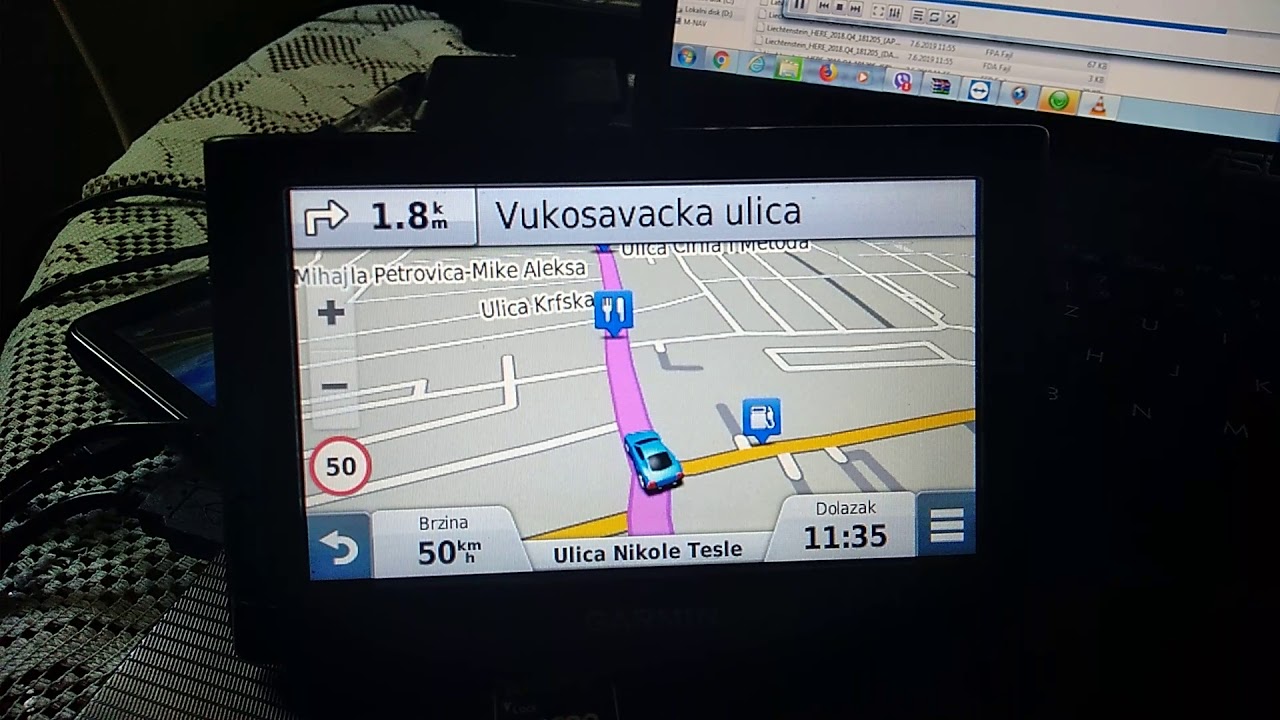 Garmin nuvi 53 LMT radar demonstracija ul. Nikole Tesle