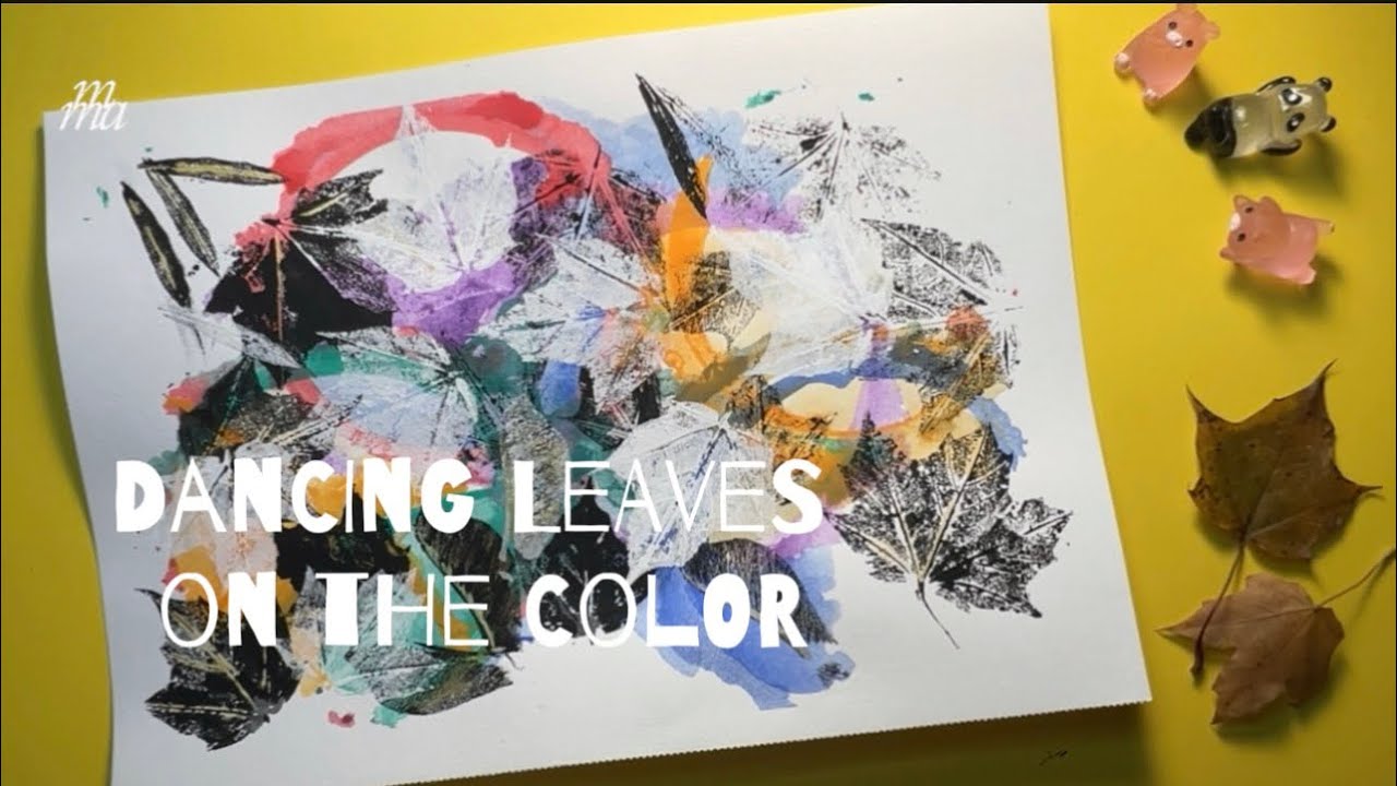 Dancing Leaves on the Color.                   #mmaart #leaves #print 