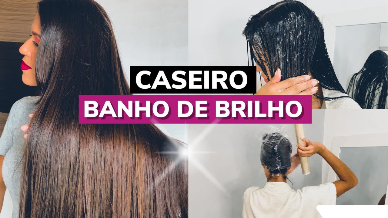 COMO FAÇO BANHO DE BRILHO EM CASA NO MEU CABELO| RECEITA CASEIRA + PASSO A PASSO por Mirella Martins