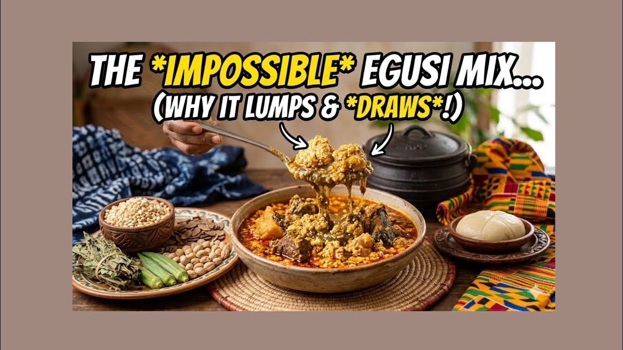 How To Make Lumpy Egusi Soup  Mixed With  Ogbono|Rich Nigerian Soup Recipe.