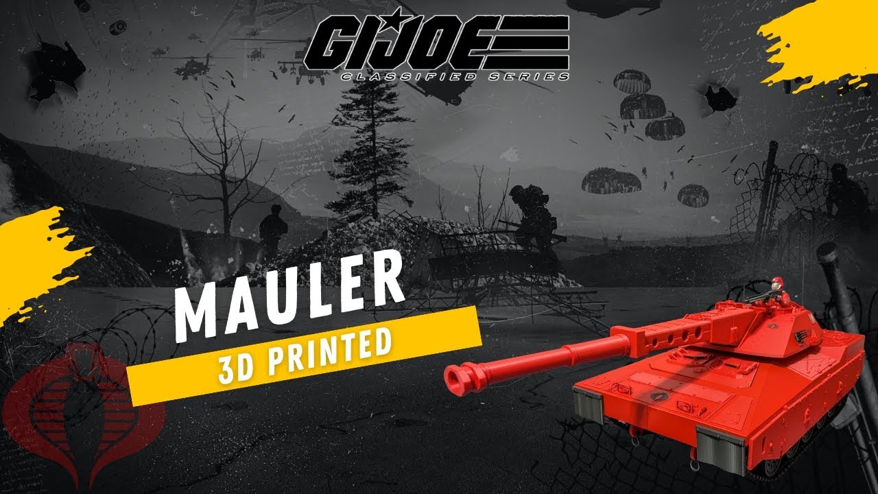 3D-печатная модель танка G.I. Joe Classified Cobra Crimson Guard (Mauler)