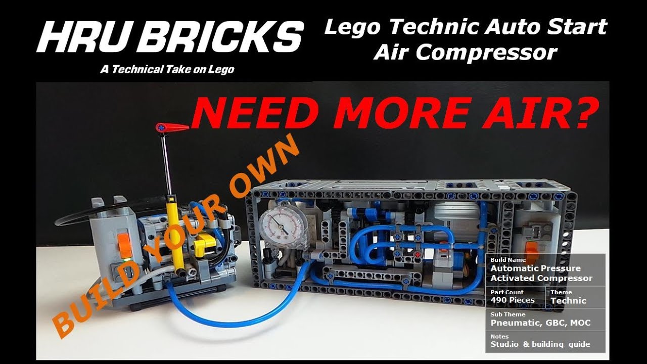LEGO Technic Auto Start Air Compressor Build Your Own