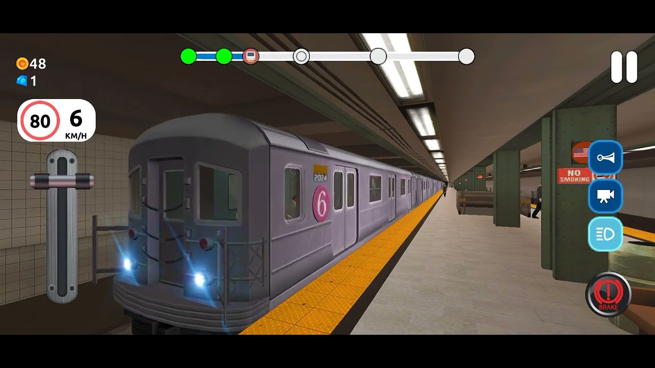 Subway train simulator🚂 🚃🚃 / level 1 line B game play #traingame 