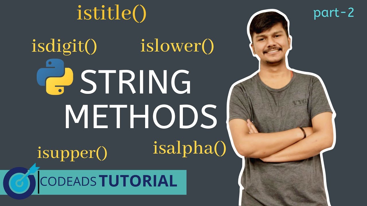 String Methods in Python|| Part-2 || istype function || PythonTutorials By CodeAds Tutorial