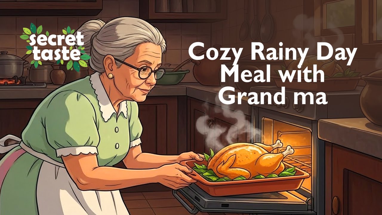 Cozy Rainy Day Meal with Grand Ma | Ghibli Style ASMR | 