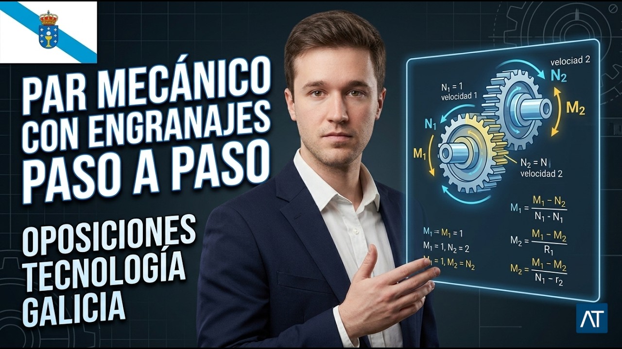 Galicia Oposiciones Tecnología: Par Mecánico por Ruedas Dentadas Paso a Paso