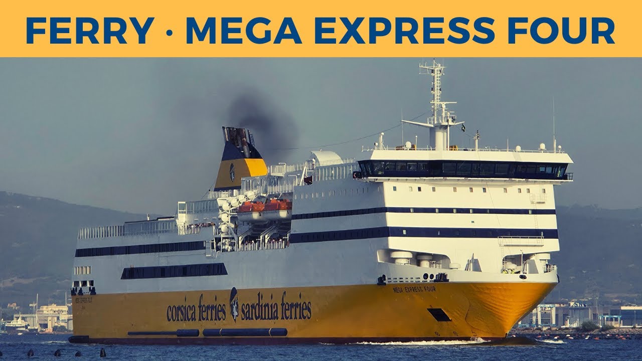 Departure of ferry MEGA EXPRESS FOUR, Olbia (Corsica Sardinia Ferries)