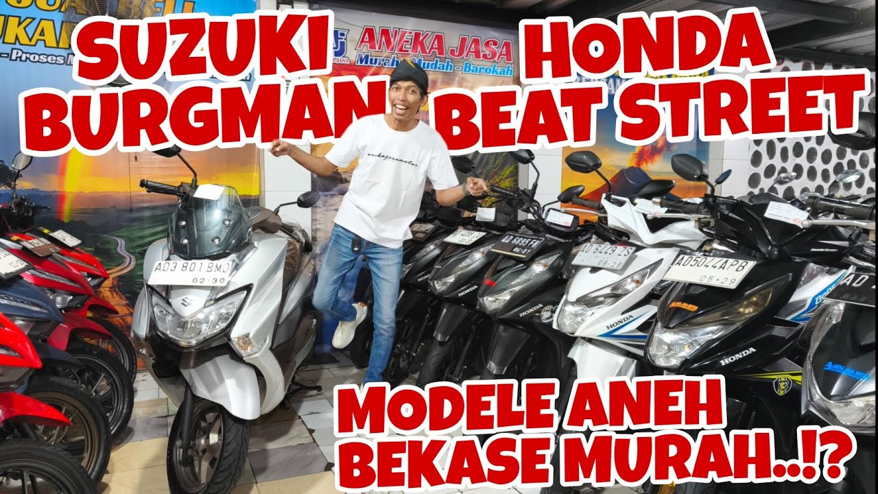 MODELE ANEH, BEKASE MURAH!? SUZUKI BURGMAN & BEAT STREET - motor bekas murah - ANEKA JASA MOTOR SOLO