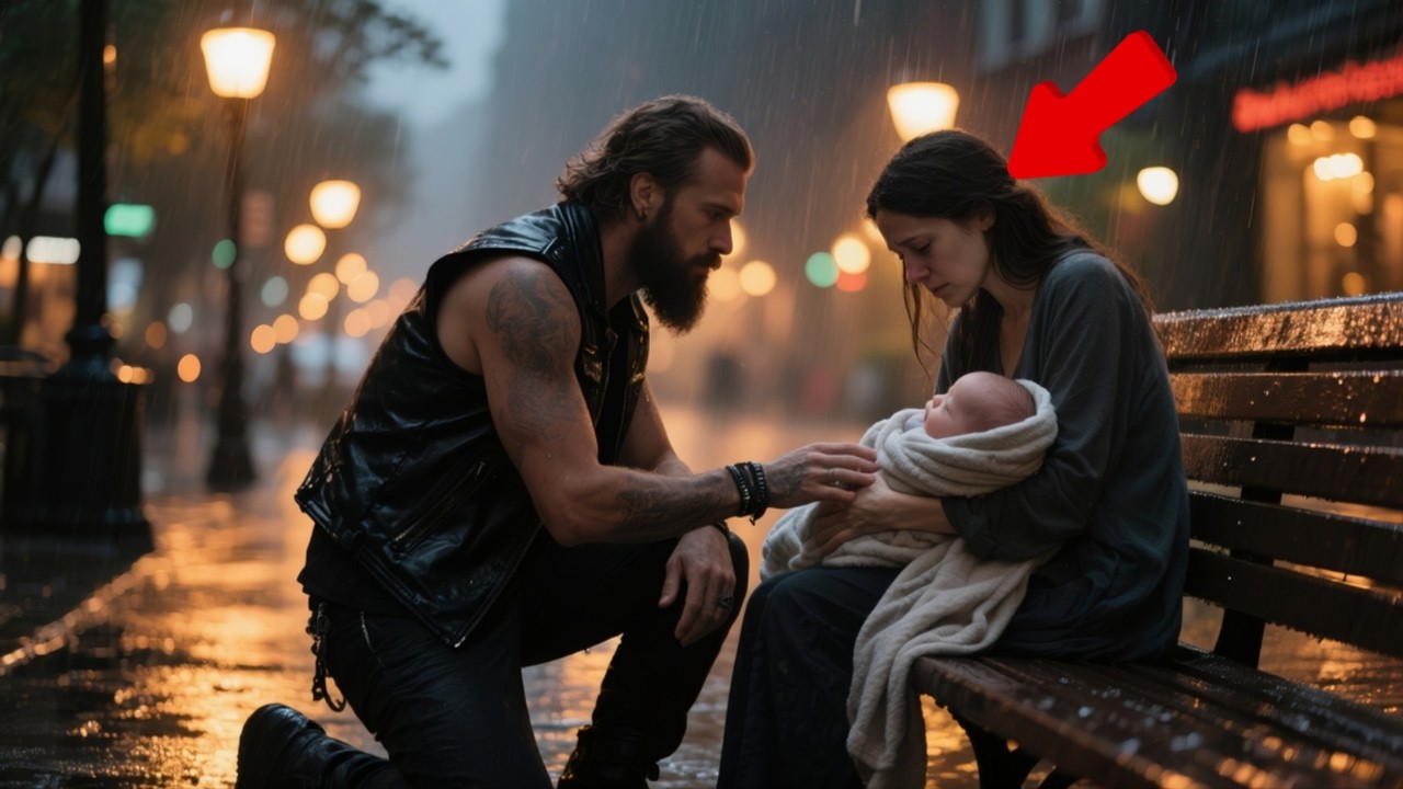 A Hells Angel Found a Girl Feeding Her Baby in the Rain — He Had No Idea She Lost Everything