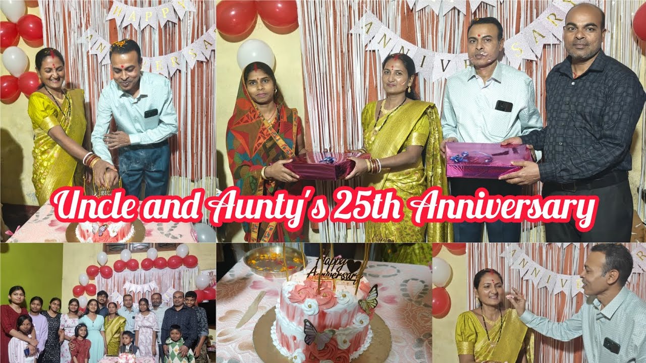Uncle and Aunty's 25th Anniversary vlog 🌹#boostmyvideo #anniversaryvlog 