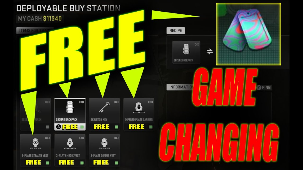 🔴GAME CHANGING🔴DMZ UNLIMITED DAMASCUS DOG TAGS, FREE SECURE BACKPACK FREE SKELETON KEY ++