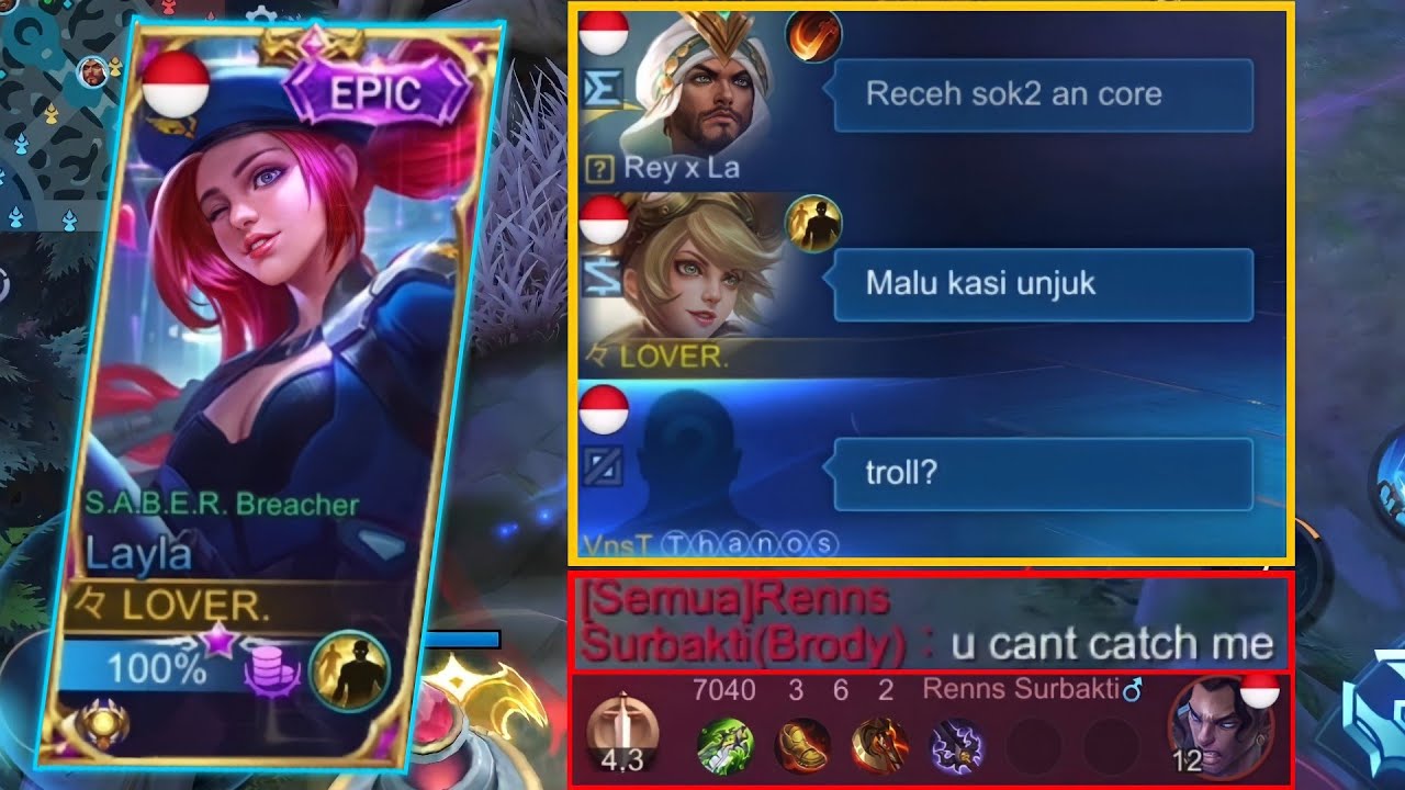 TIPS & TRICKS PRO LAYLA AUTO JADI TOP GLOBAL, MM TERLUPAKAN VS MM BARU TERSAKIT DAN SOMBONG !!