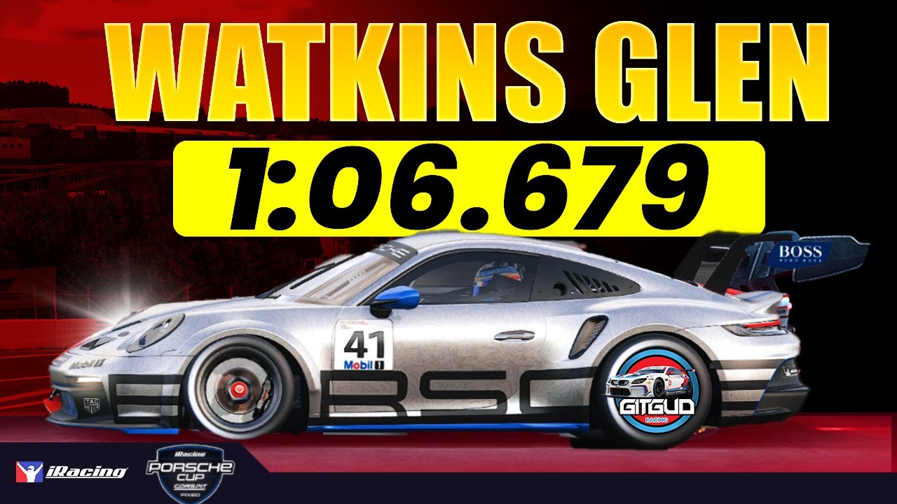 iRacing Porsche Cup Watkins Glen International Track Guide - 1:06.679