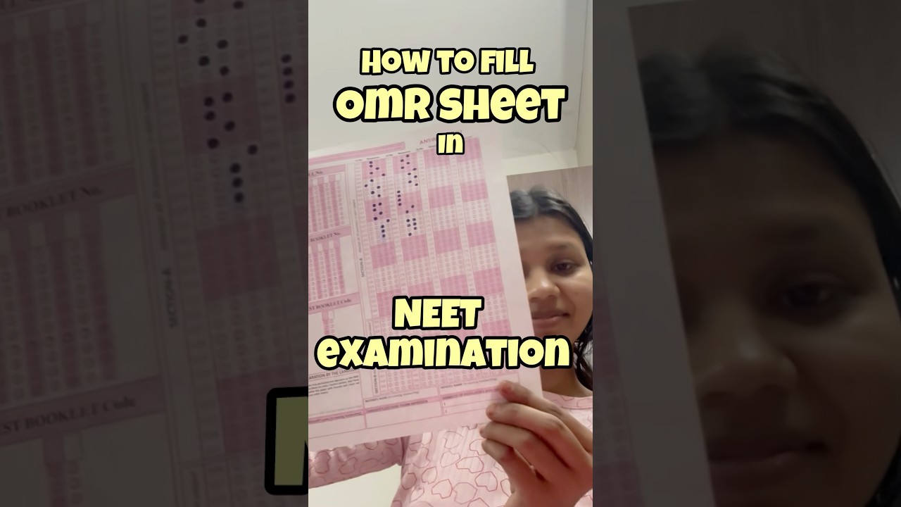 The correct ✅ way to fill omr sheet in NEET exam #aiims #neet #neetaspirents #neet2025 #mbbsstudent