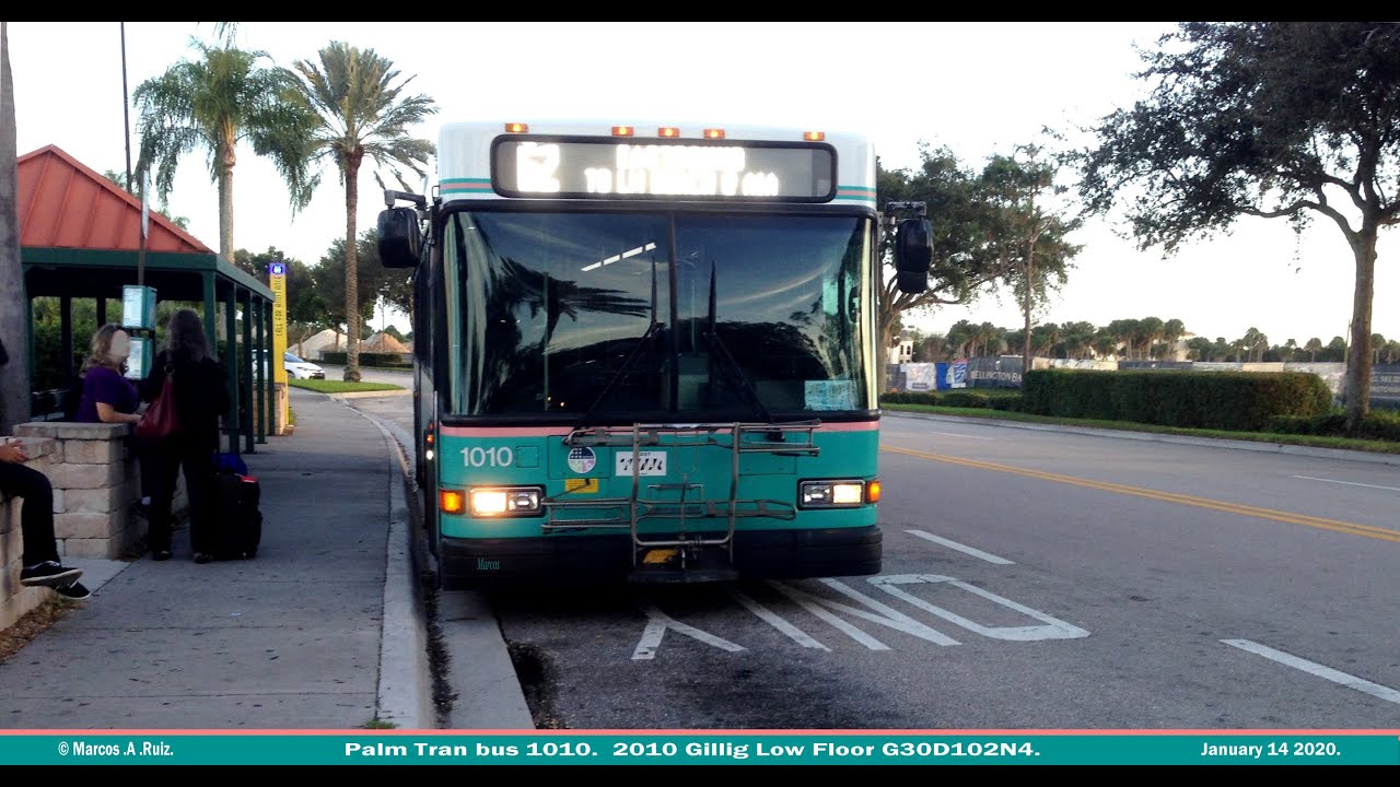 Palm Tran bus action around the city 2020