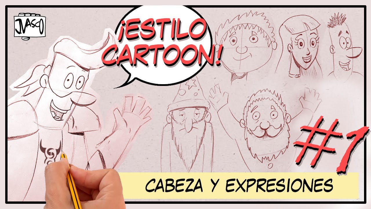 CÓMO DIBUJAR estilo CARTOON parte 1: CABEZA y EXPRESIONES