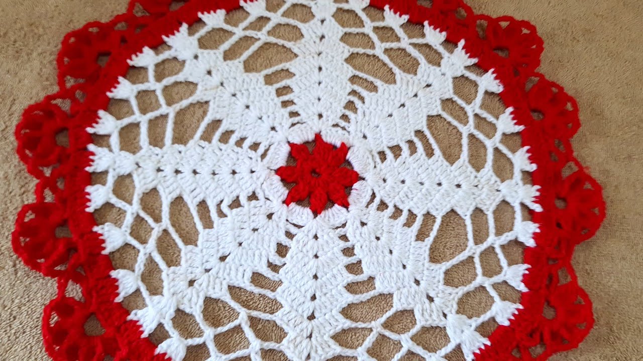 Thalposh ke desing  Crochet Thalposh  woolen rumal  round table cover design ♥️ 👌
