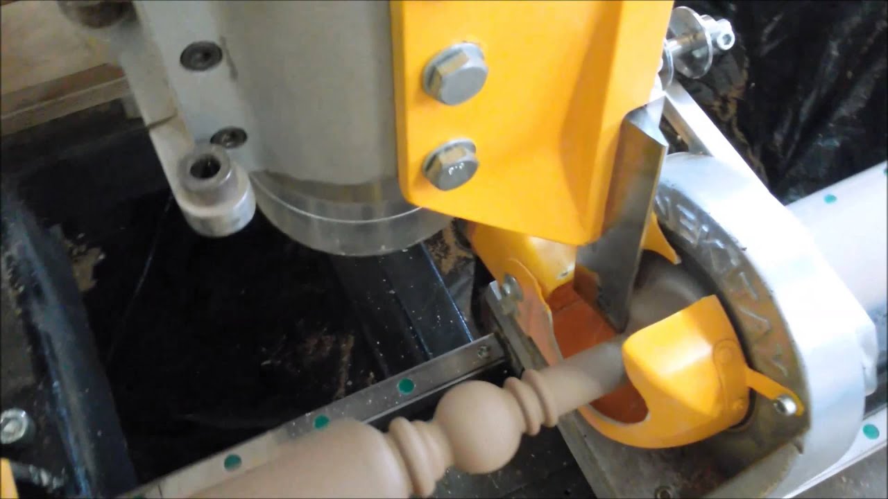 Токарный модуль для ЧПУ-фрезера (CNC router upgrading  - Shopmade Lathe Device)