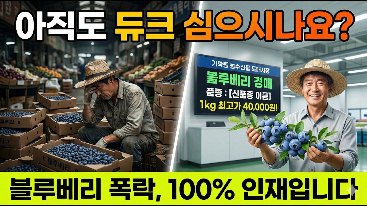 가락시장에서 내 블루베리만 똥값 받는 진짜 이유!! (상위 1% 농장의 수확 비밀)