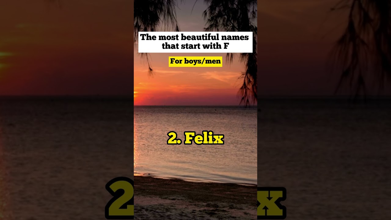 The most beautiful names that start with F for boys/men...#shorts