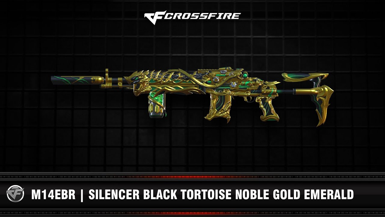 CF : M14EBR | Глушитель Black Tortoise Noble Gold Emerald (VIP | Поддержка Nano)